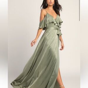 Sage Green Wrap Dress